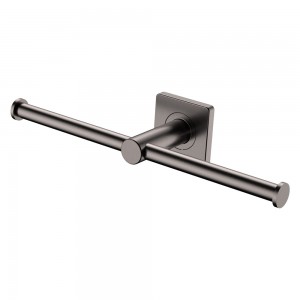 Sansa Double Toilet Roll Holder, Gun Metal